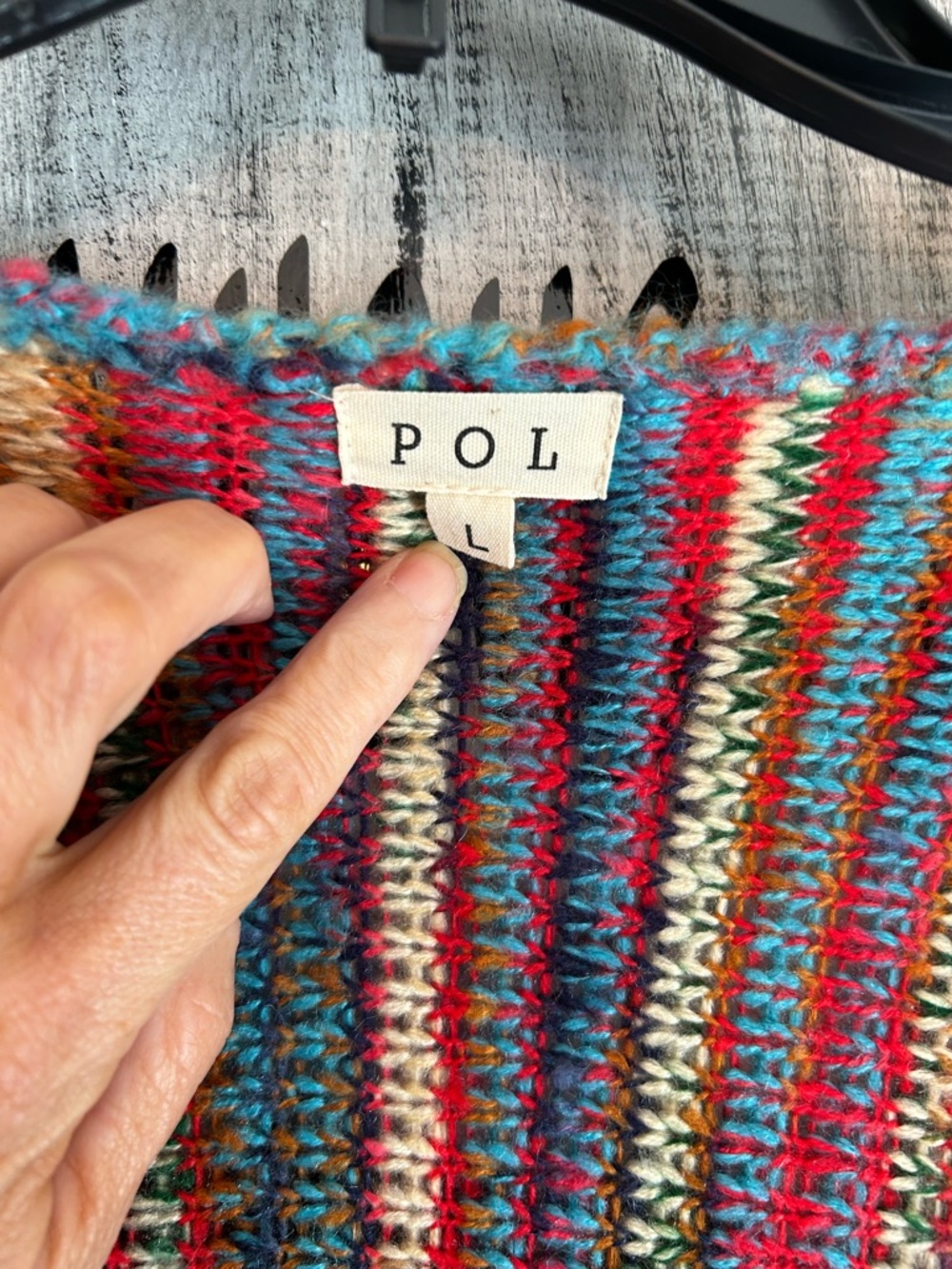POL Multicolor Striped Knit Cardigan - Picture 2 of 4